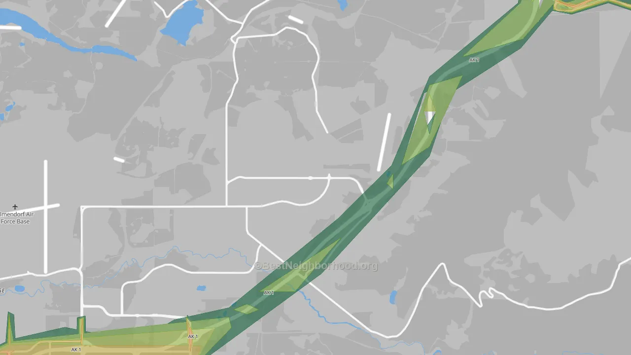 Fort Richardson, AK Map of Noise Levels in Fort Richardson