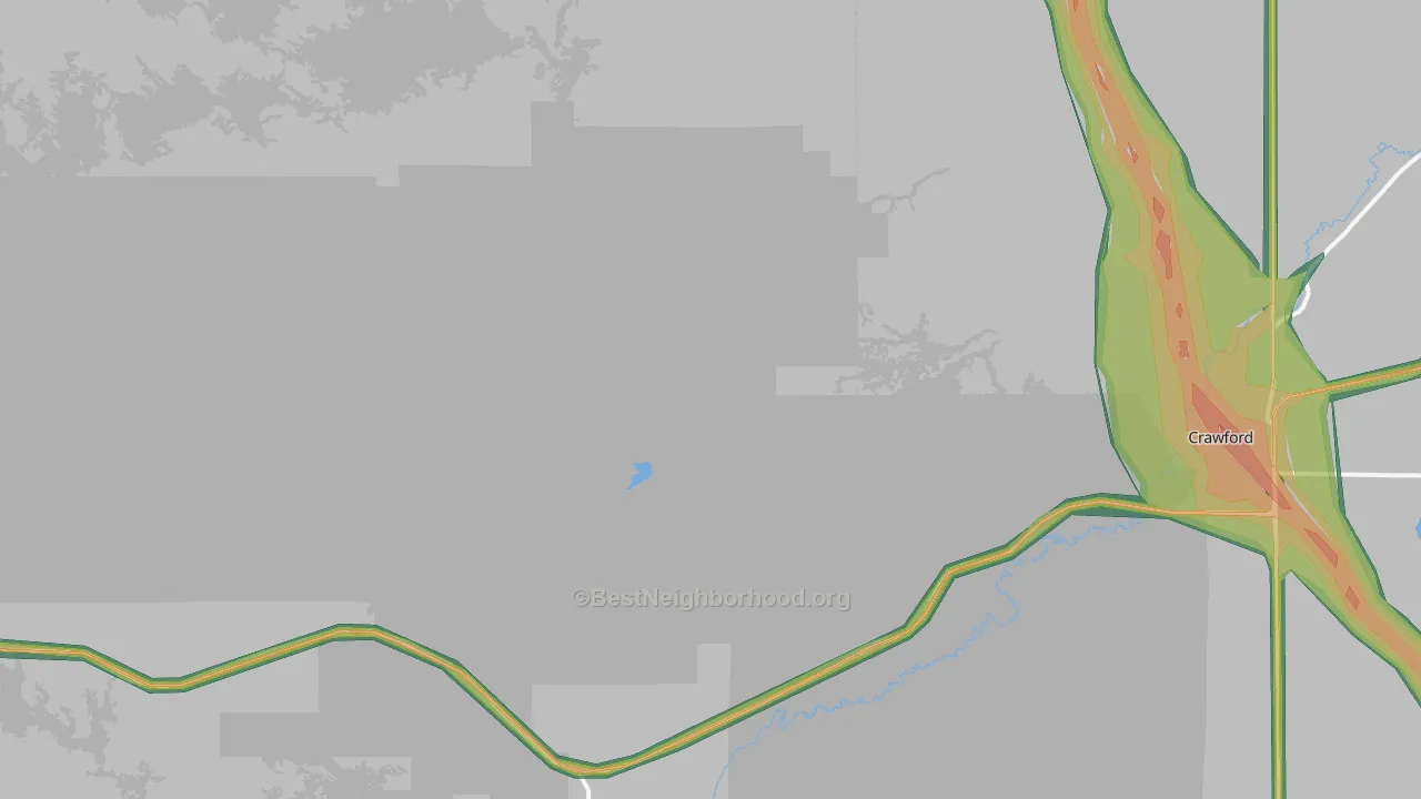 Fort Robinson, NE Map of Noise Levels in Fort Robinson