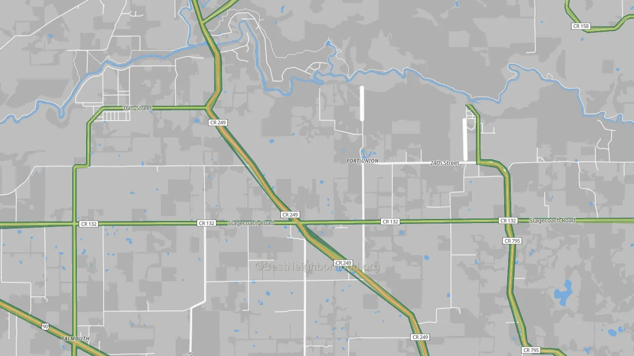 Fort Union, FL Map of Noise Levels in Fort Union