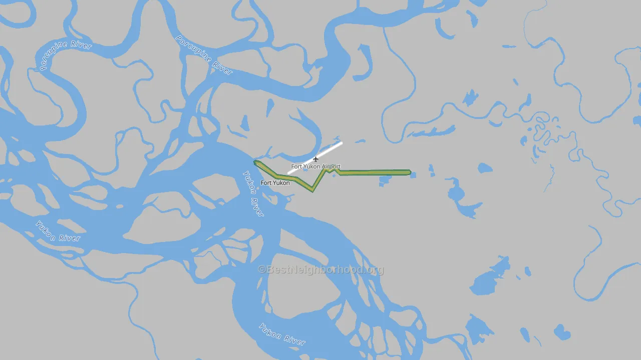 Fort Yukon, AK Map of Noise Levels in Fort Yukon