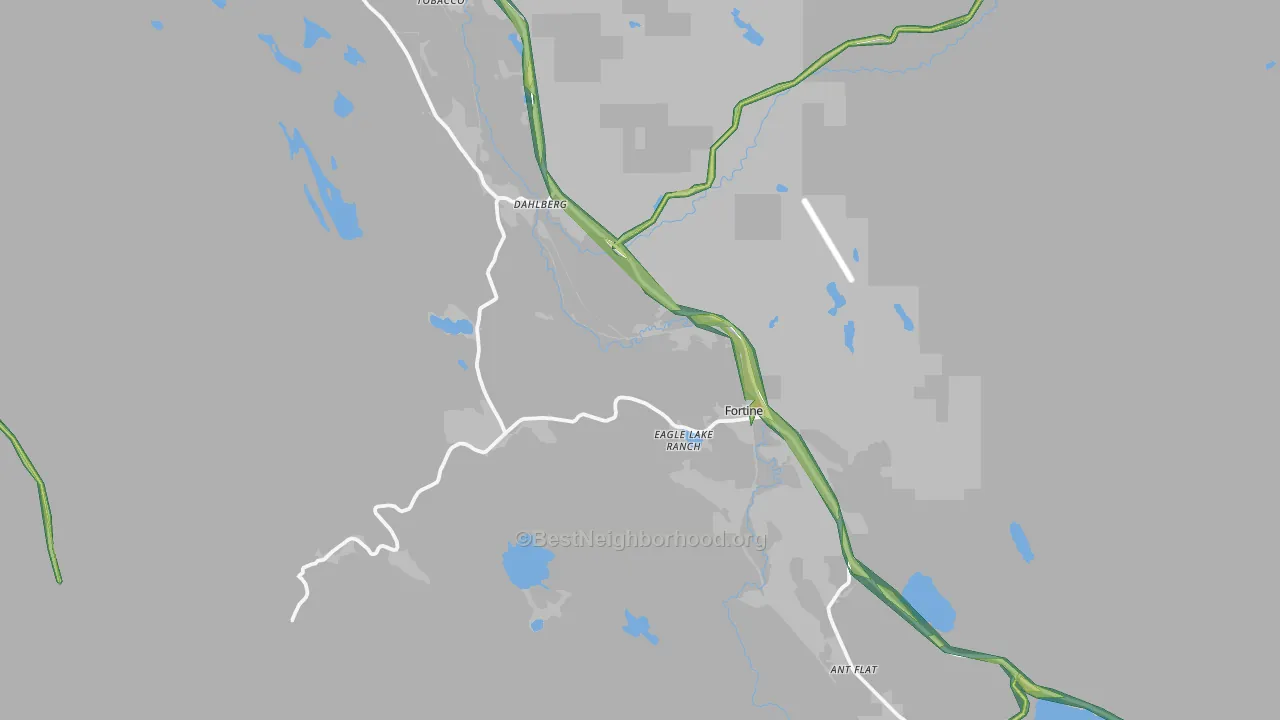 Fortine, MT Map of Noise Levels in Fortine