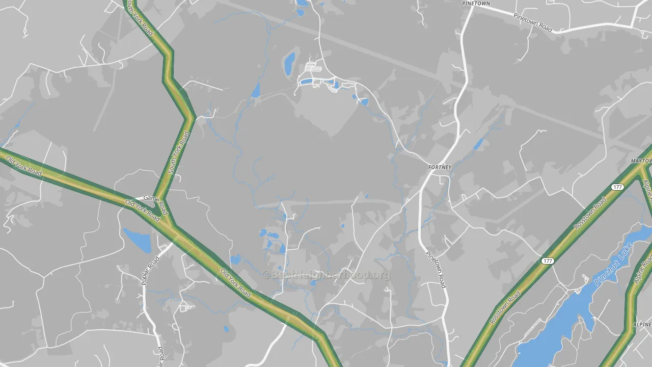 Fortney, PA Map of Noise Levels in Fortney