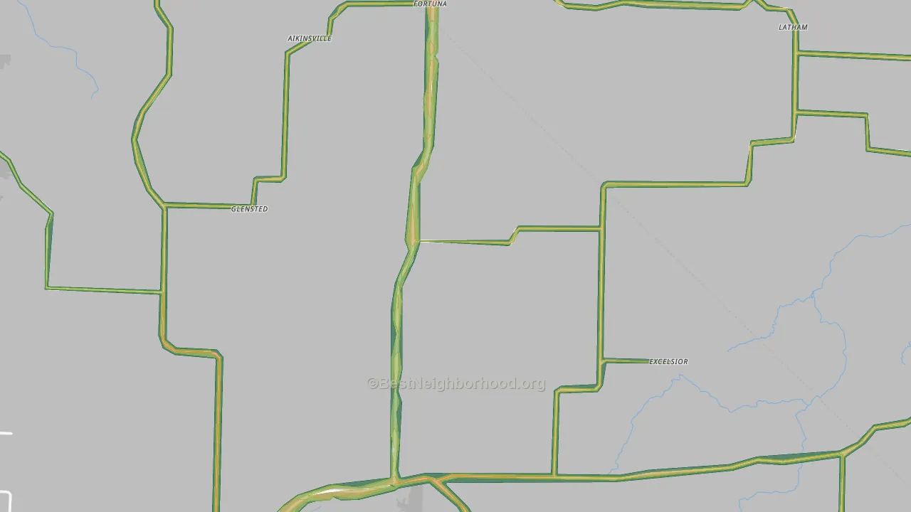 Fortuna, MO Map of Noise Levels in Fortuna
