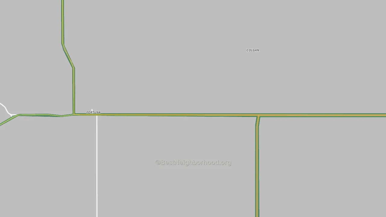Fortuna, ND Map of Noise Levels in Fortuna