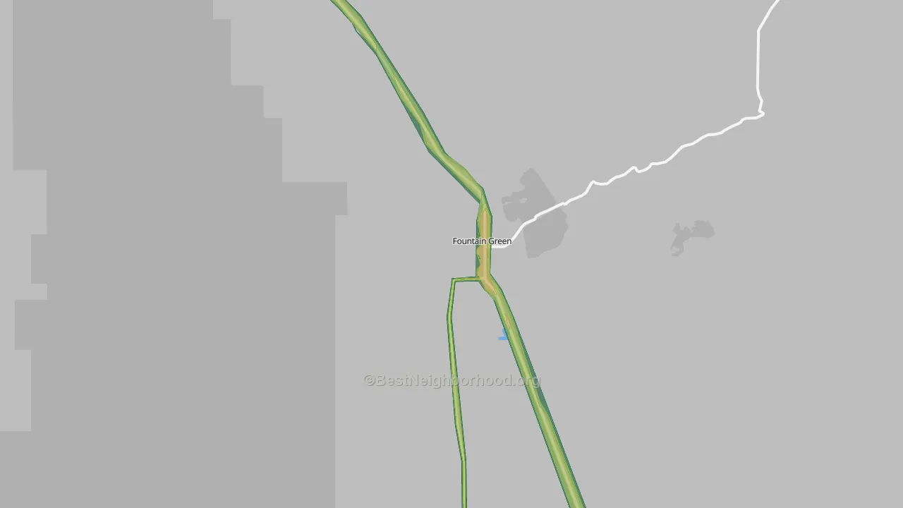 Fountain Green, UT Map of Noise Levels in Fountain Green