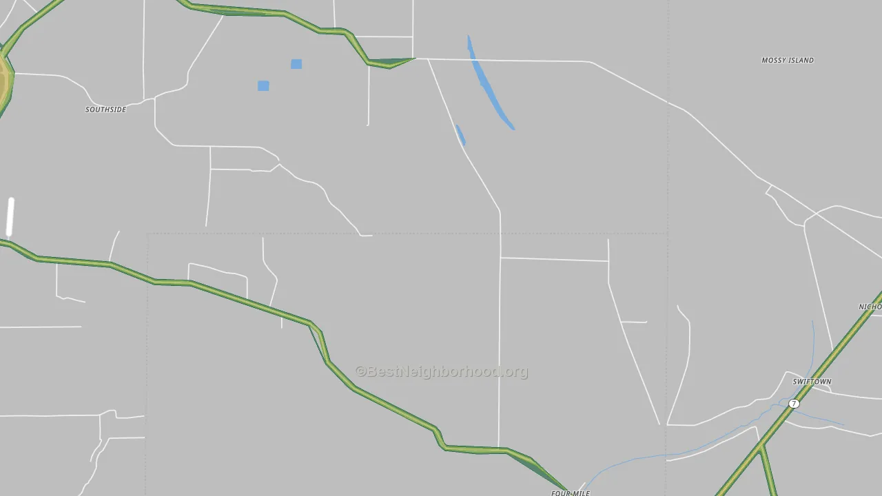 Four Mile, MS Map of Noise Levels in Four Mile