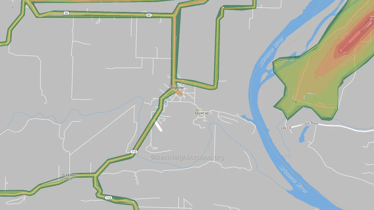 Fourche, AR Map of Noise Levels in Fourche