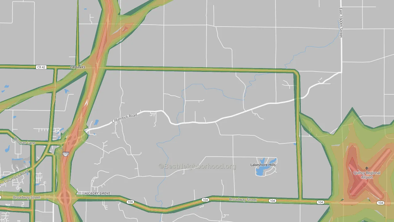 Fowler, IL Map of Noise Levels in Fowler