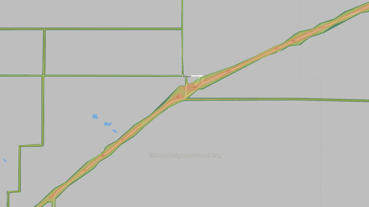 Fowler, KS Map of Noise Levels in Fowler