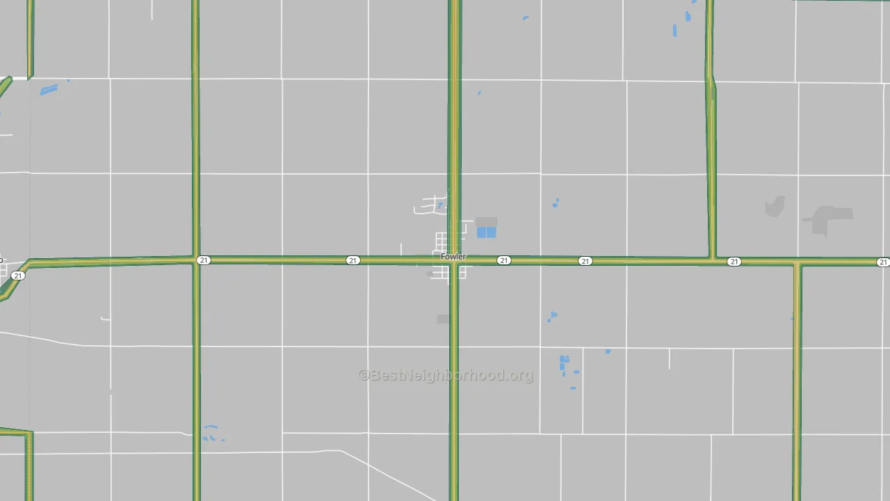 Fowler, MI Map of Noise Levels in Fowler