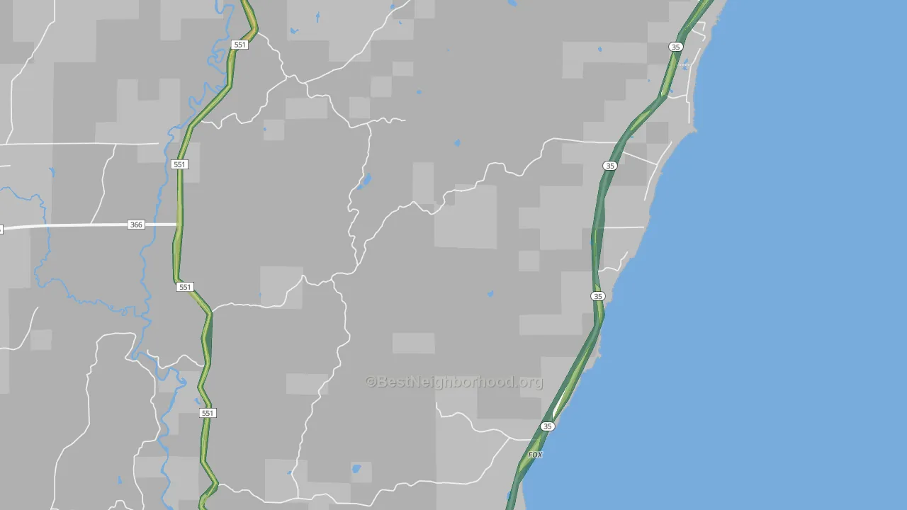 Fox, MI Map of Noise Levels in Fox