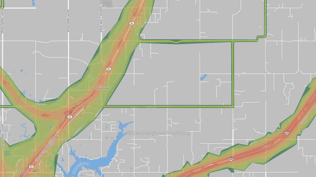 Foyil, OK Map of Noise Levels in Foyil