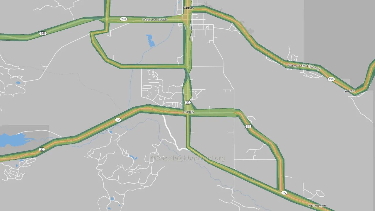 Francis, UT Map of Noise Levels in Francis
