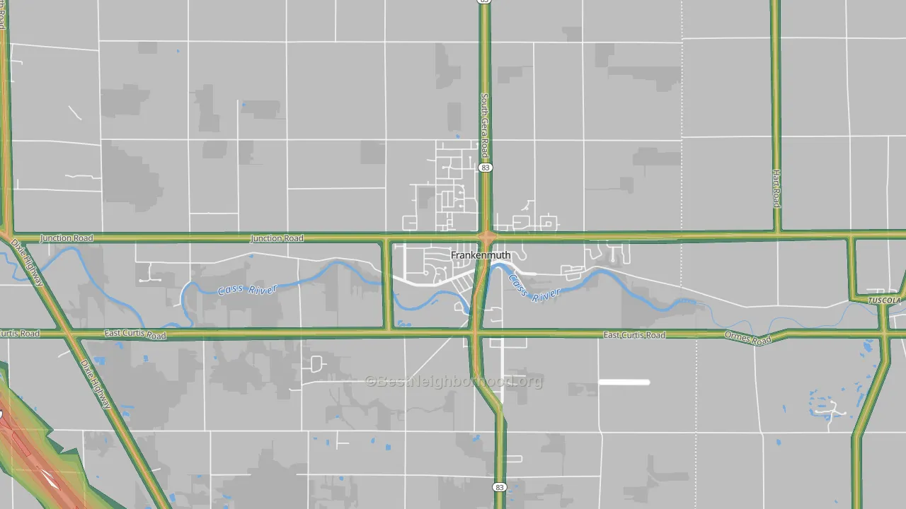 Frankenmuth, MI Map of Noise Levels in Frankenmuth