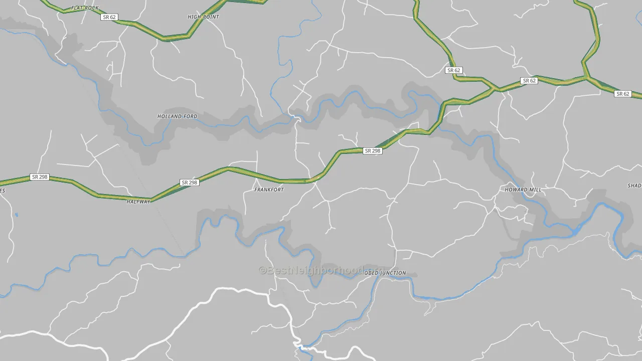 Frankfort, TN Map of Noise Levels in Frankfort