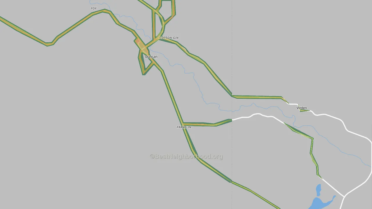 Franklin, AZ Map of Noise Levels in Franklin