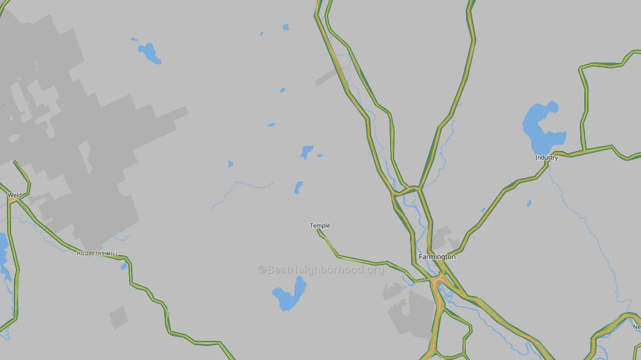 Franklin County, ME Map of Noise Levels in Franklin County