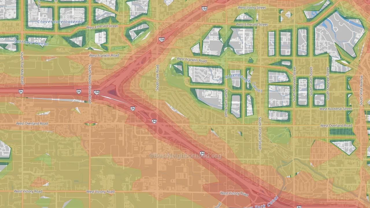 Franklin Randolph, Boise, ID Map of Noise Levels in Franklin Randolph