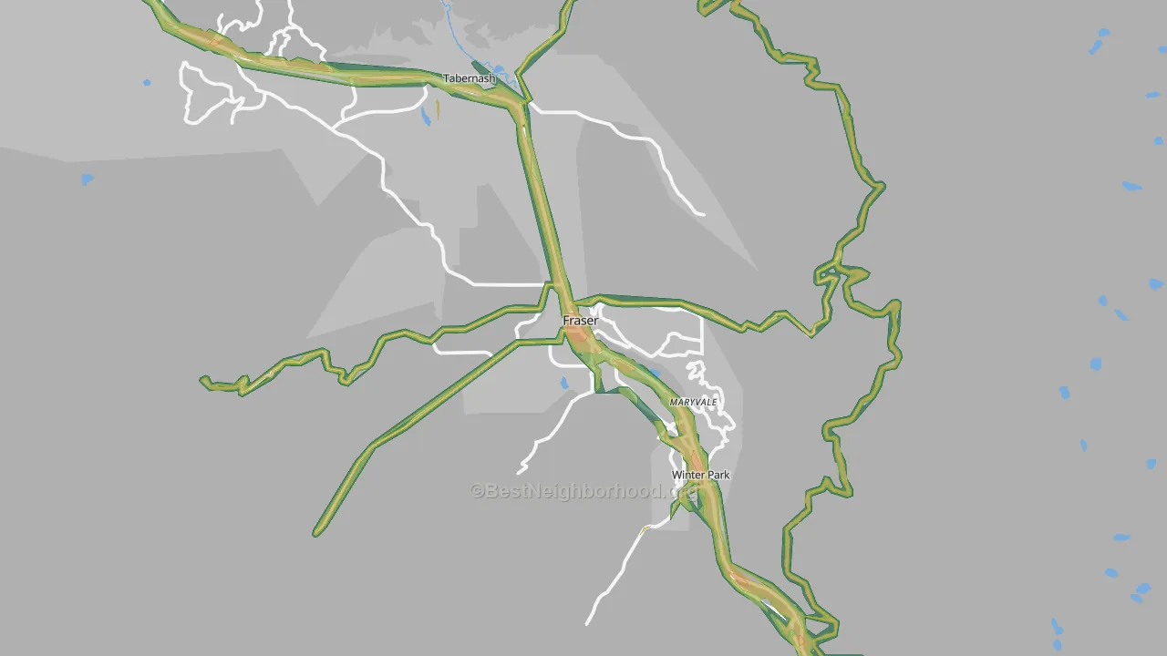 Fraser, CO Map of Noise Levels in Fraser
