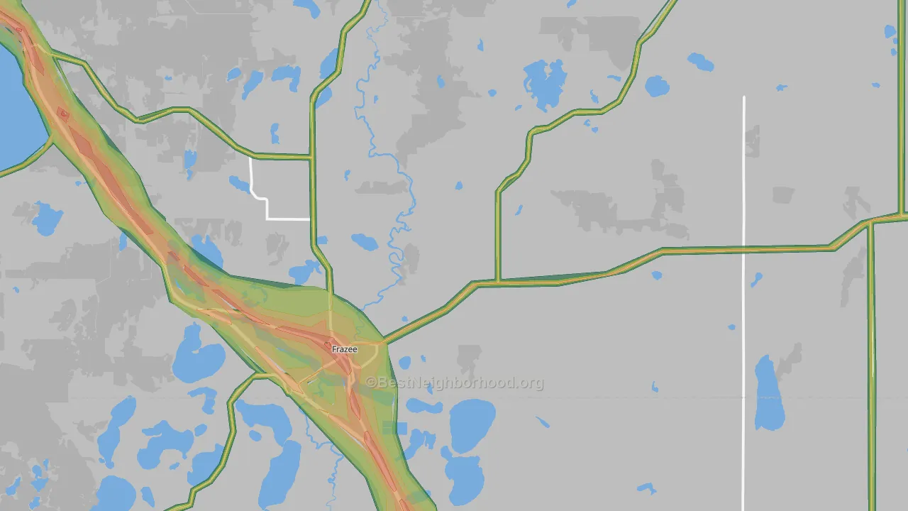 Frazee, MN Map of Noise Levels in Frazee