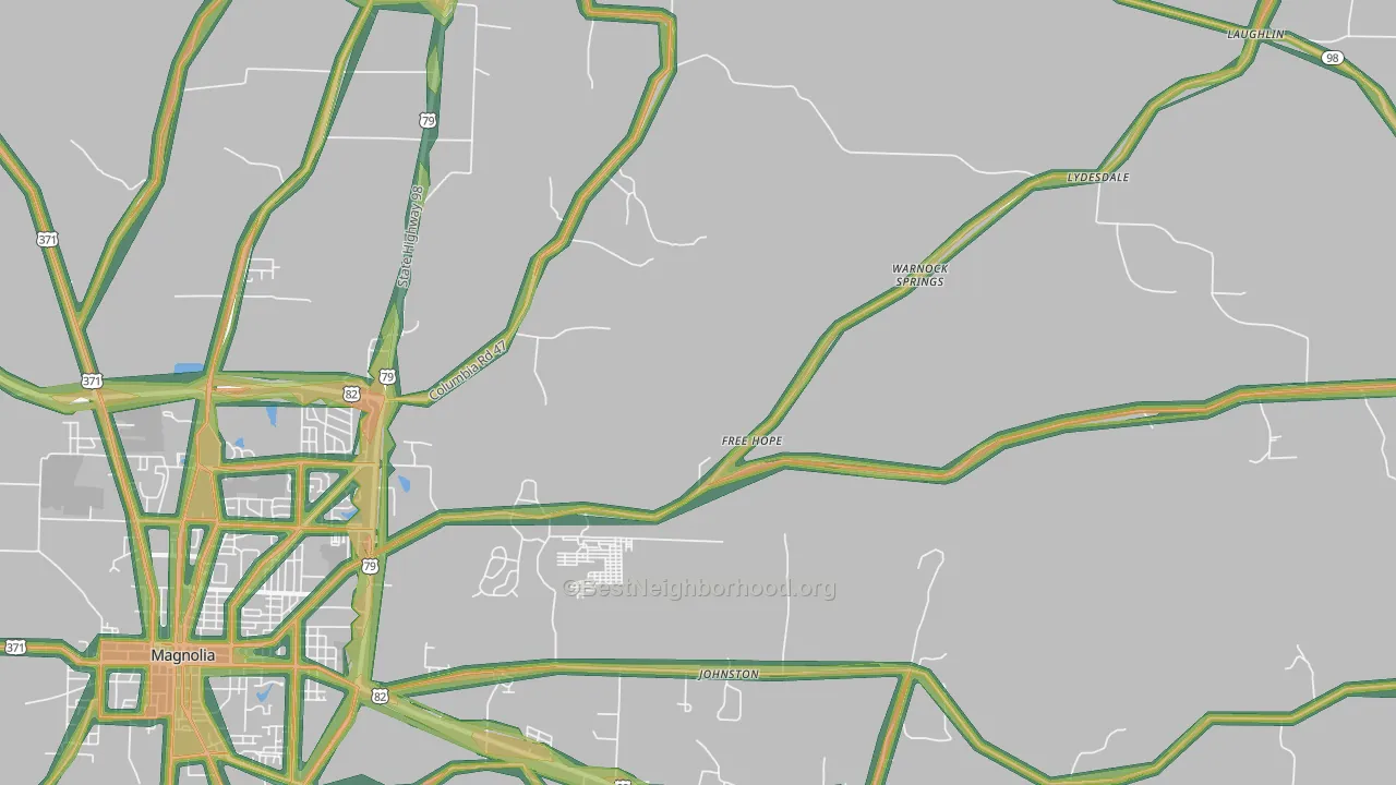 Free Hope, AR Map of Noise Levels in Free Hope