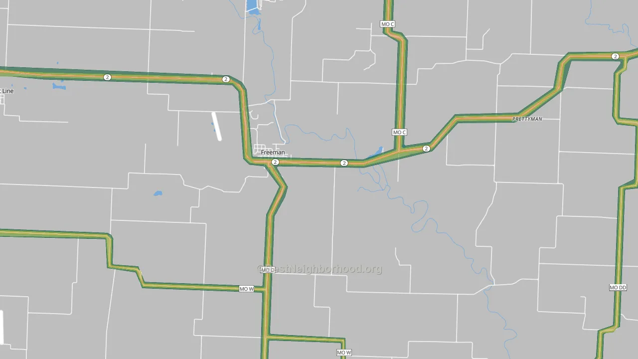 Freeman, MO Map of Noise Levels in Freeman