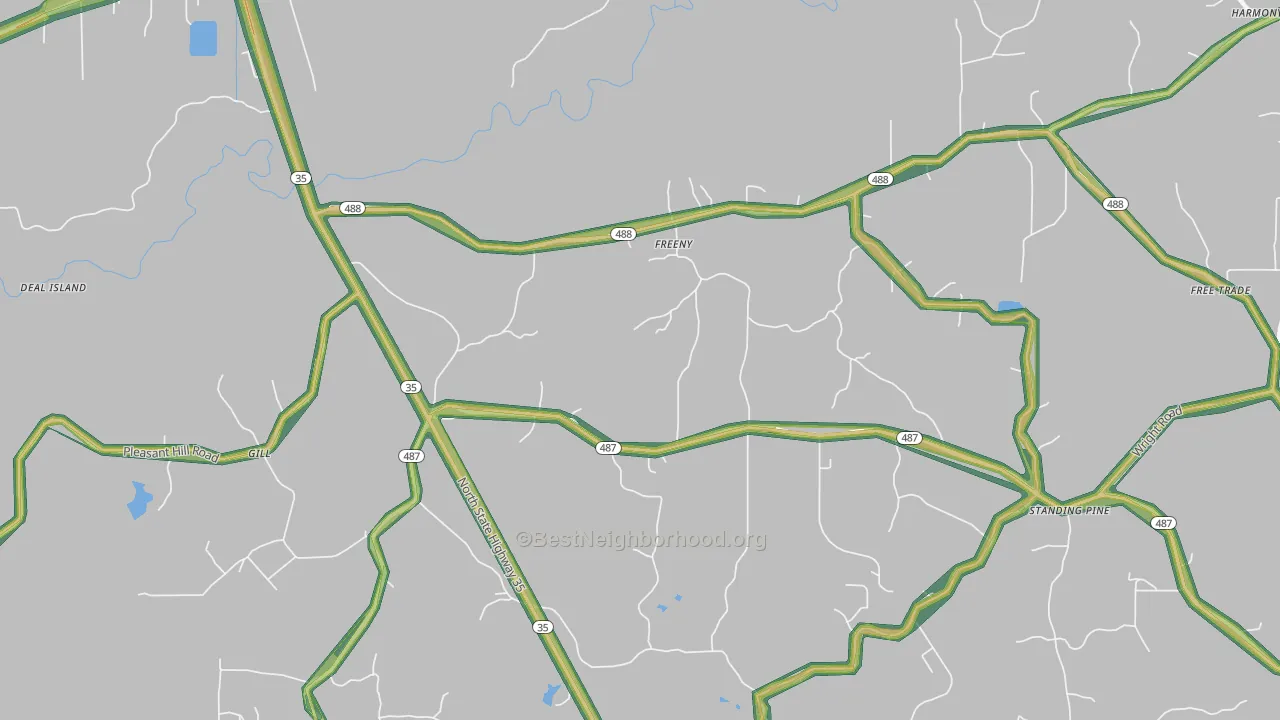 Freeny, MS Map of Noise Levels in Freeny