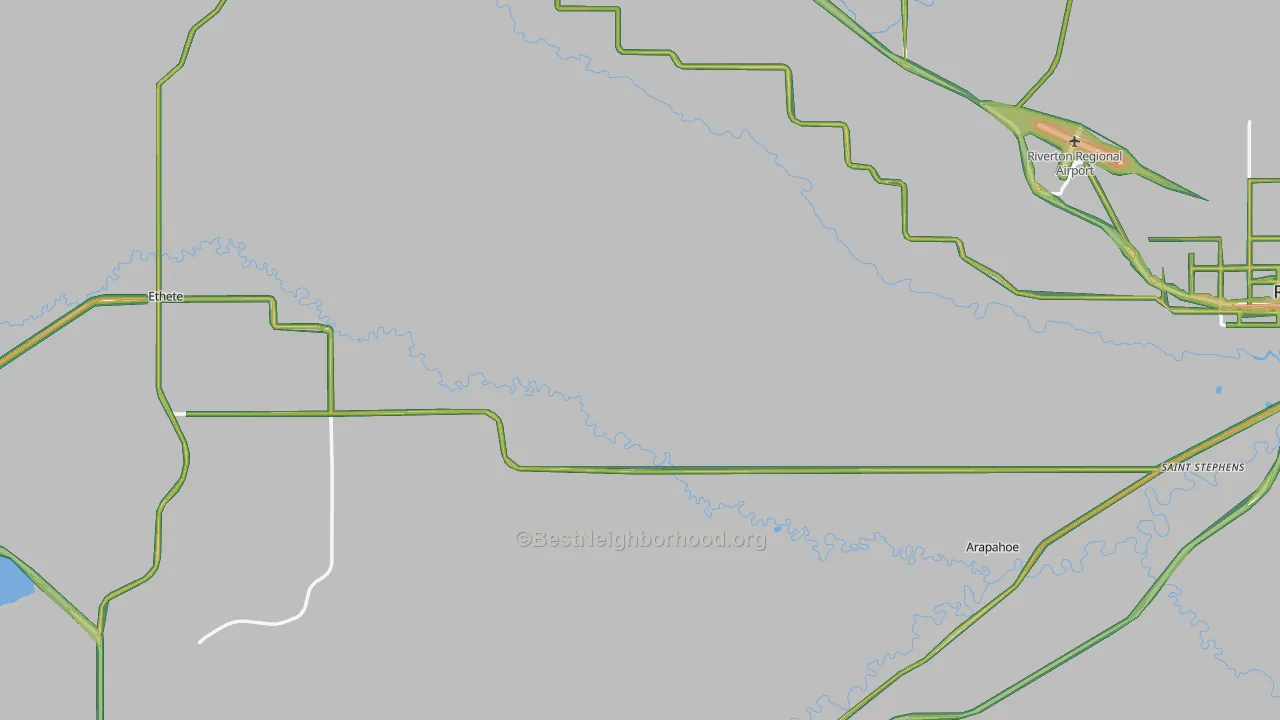 Fremont County, WY Map of Noise Levels in Fremont County