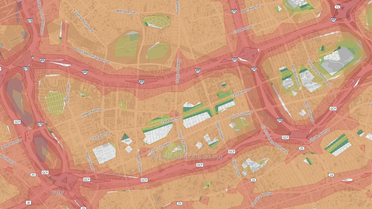Fresh Meadows, Queens, NY Map of Noise Levels in Fresh Meadows