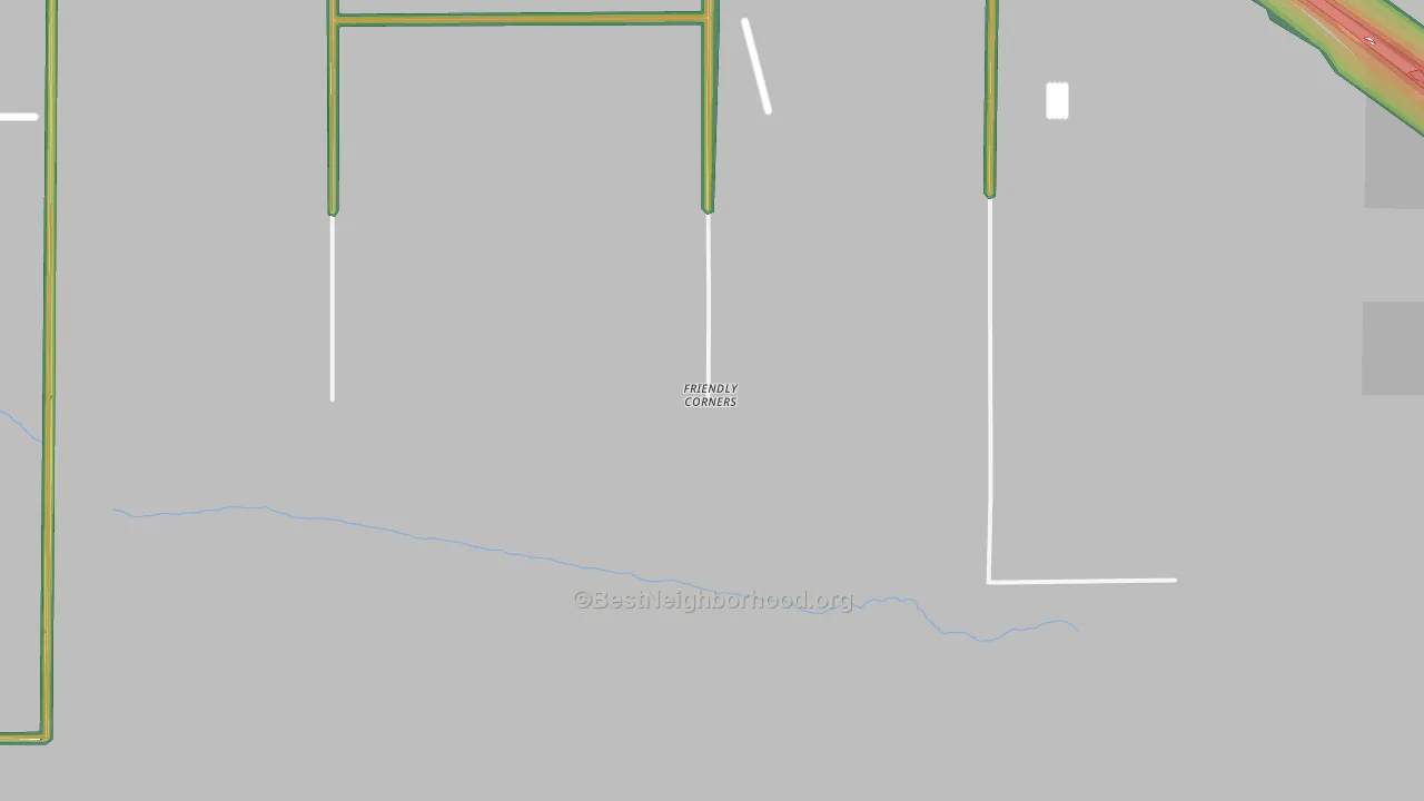Friendly Corners, AZ Map of Noise Levels in Friendly Corners