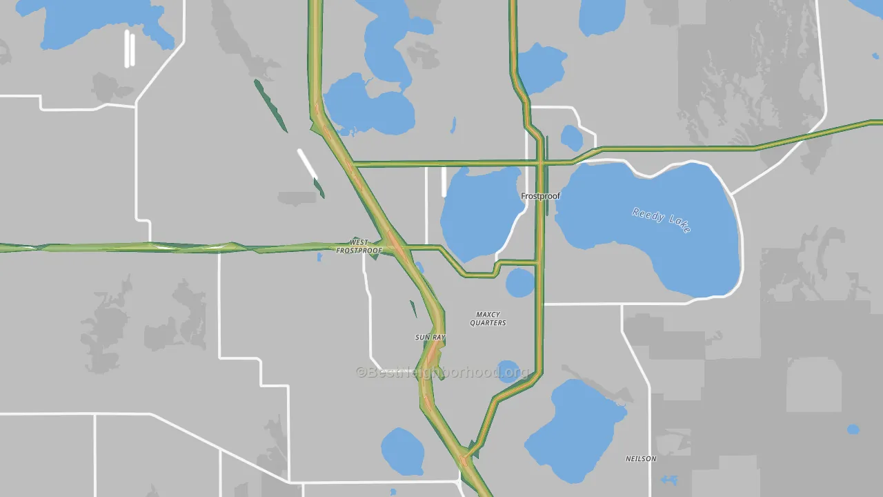 Frostproof, FL Map of Noise Levels in Frostproof