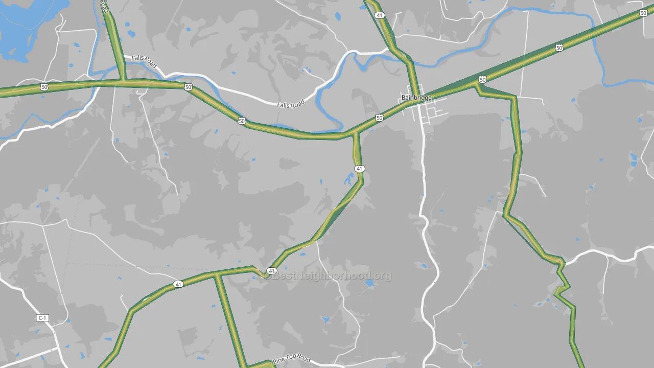 Fruitdale, OH Map of Noise Levels in Fruitdale
