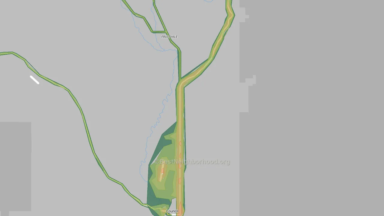 Fruitvale, ID Map of Noise Levels in Fruitvale