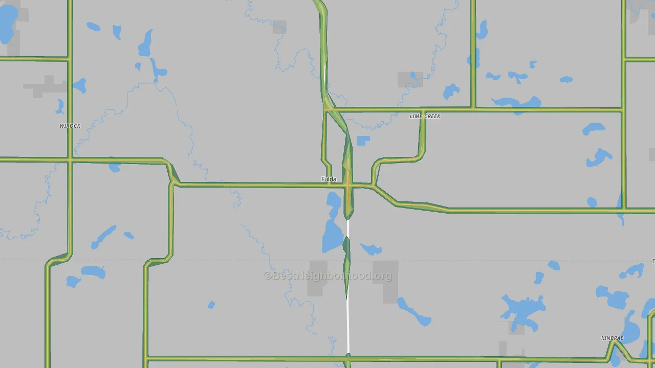 Fulda, MN Map of Noise Levels in Fulda