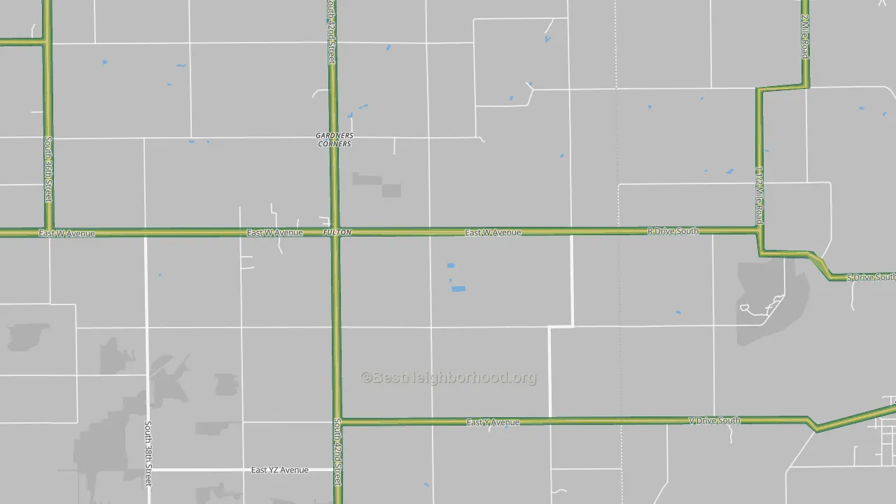 Fulton, MI Map of Noise Levels in Fulton