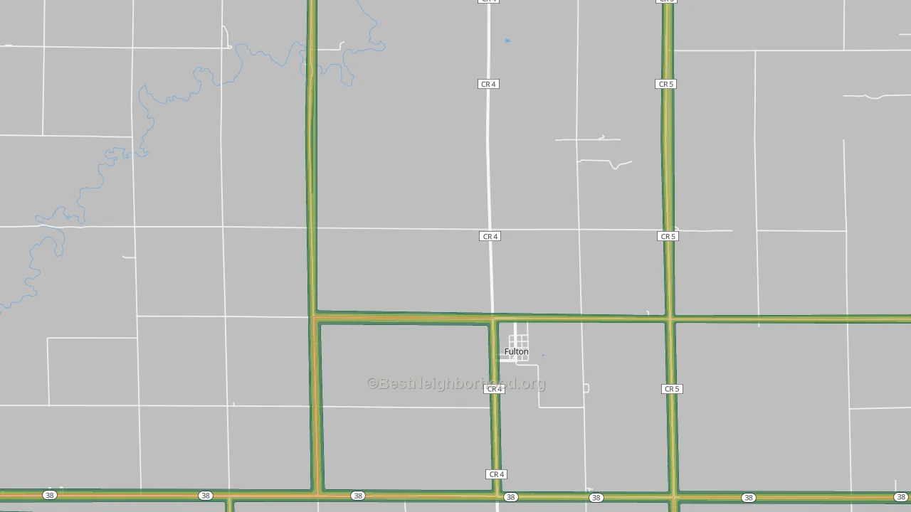 Fulton, SD Map of Noise Levels in Fulton
