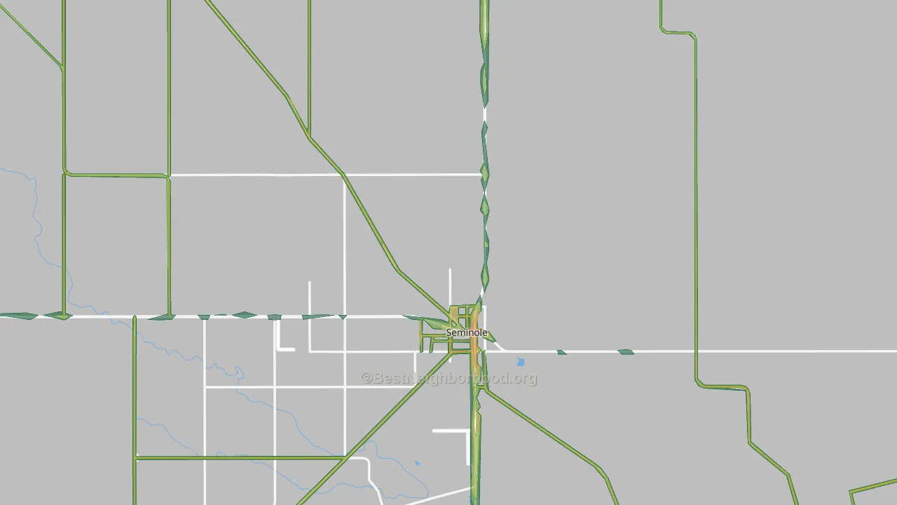 Gaines County, TX Map of Noise Levels in Gaines County