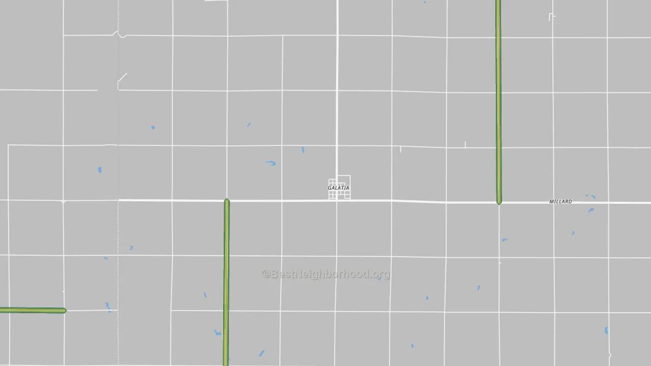 Galatia, KS Map of Noise Levels in Galatia