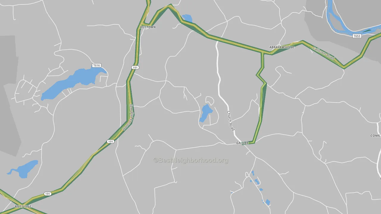 Galilee, PA Map of Noise Levels in Galilee
