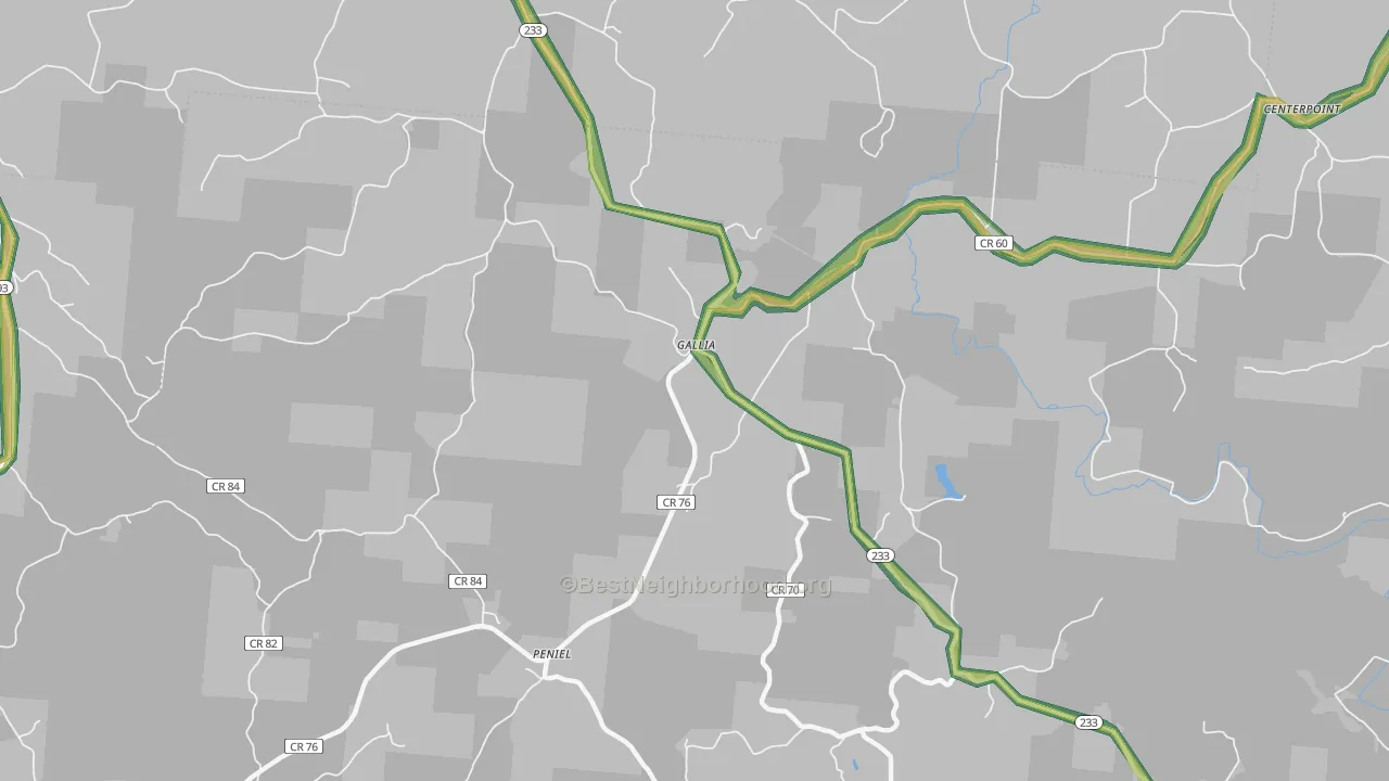 Gallia, OH Map of Noise Levels in Gallia