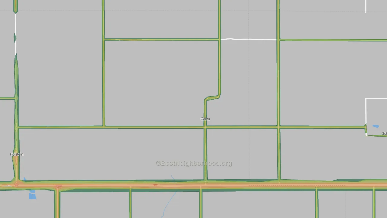 Galva, IA Map of Noise Levels in Galva