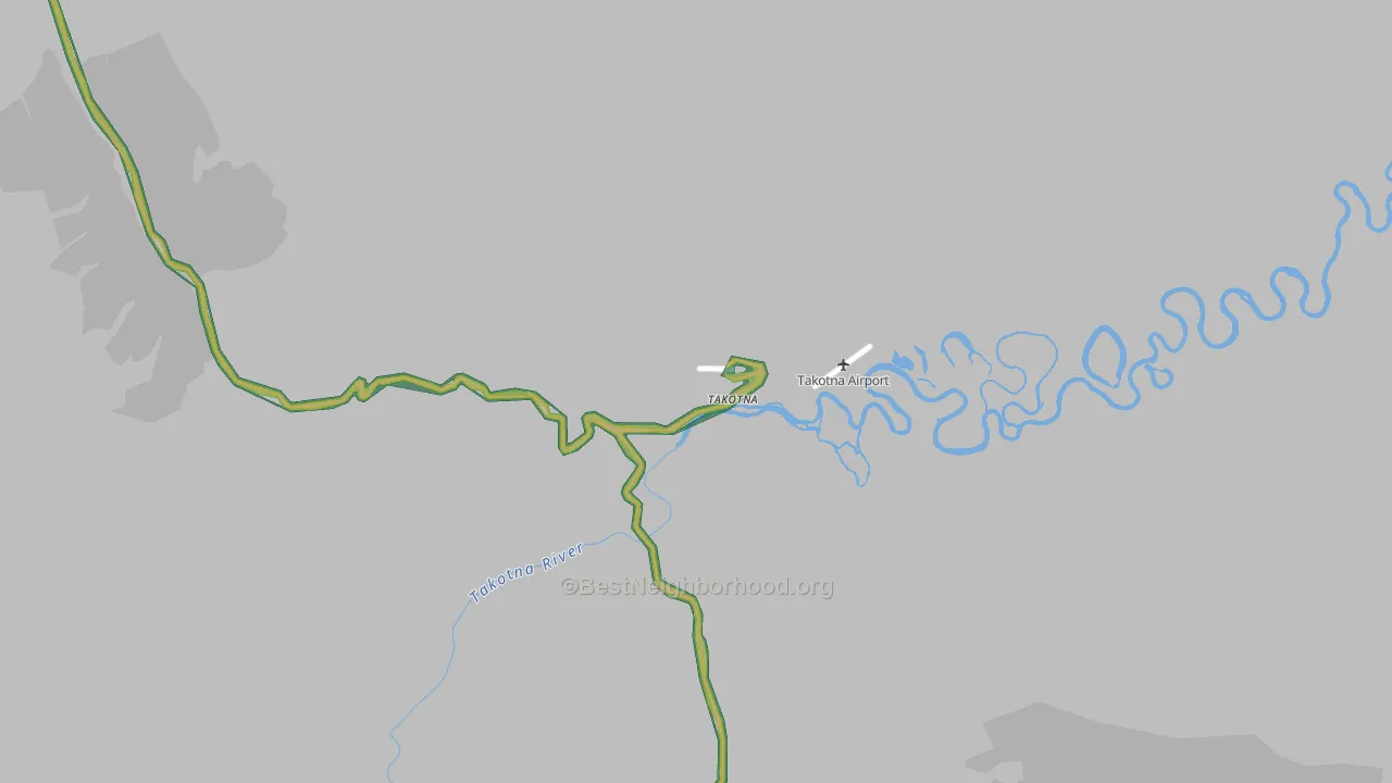 Ganes Creek, AK Map of Noise Levels in Ganes Creek