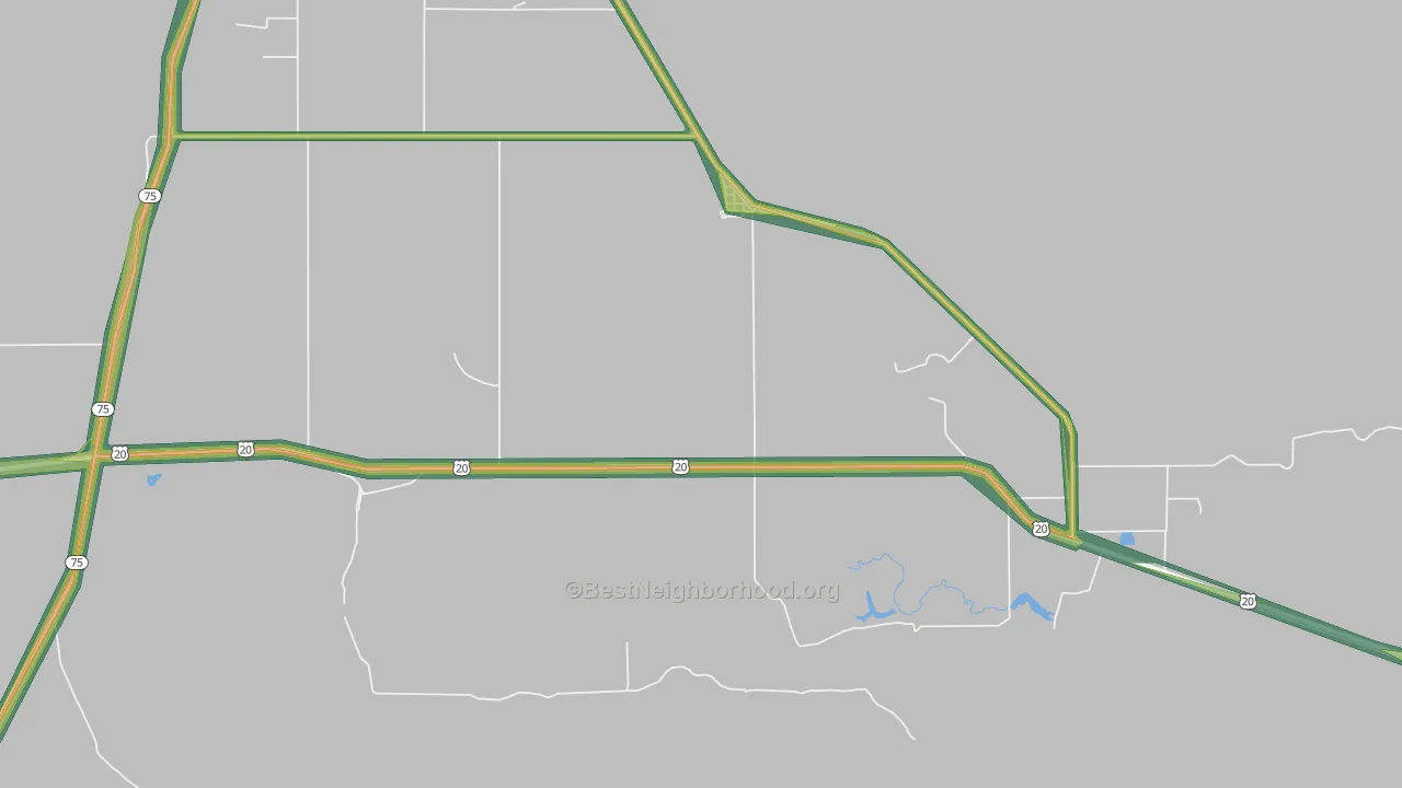 Gannett, ID Map of Noise Levels in Gannett