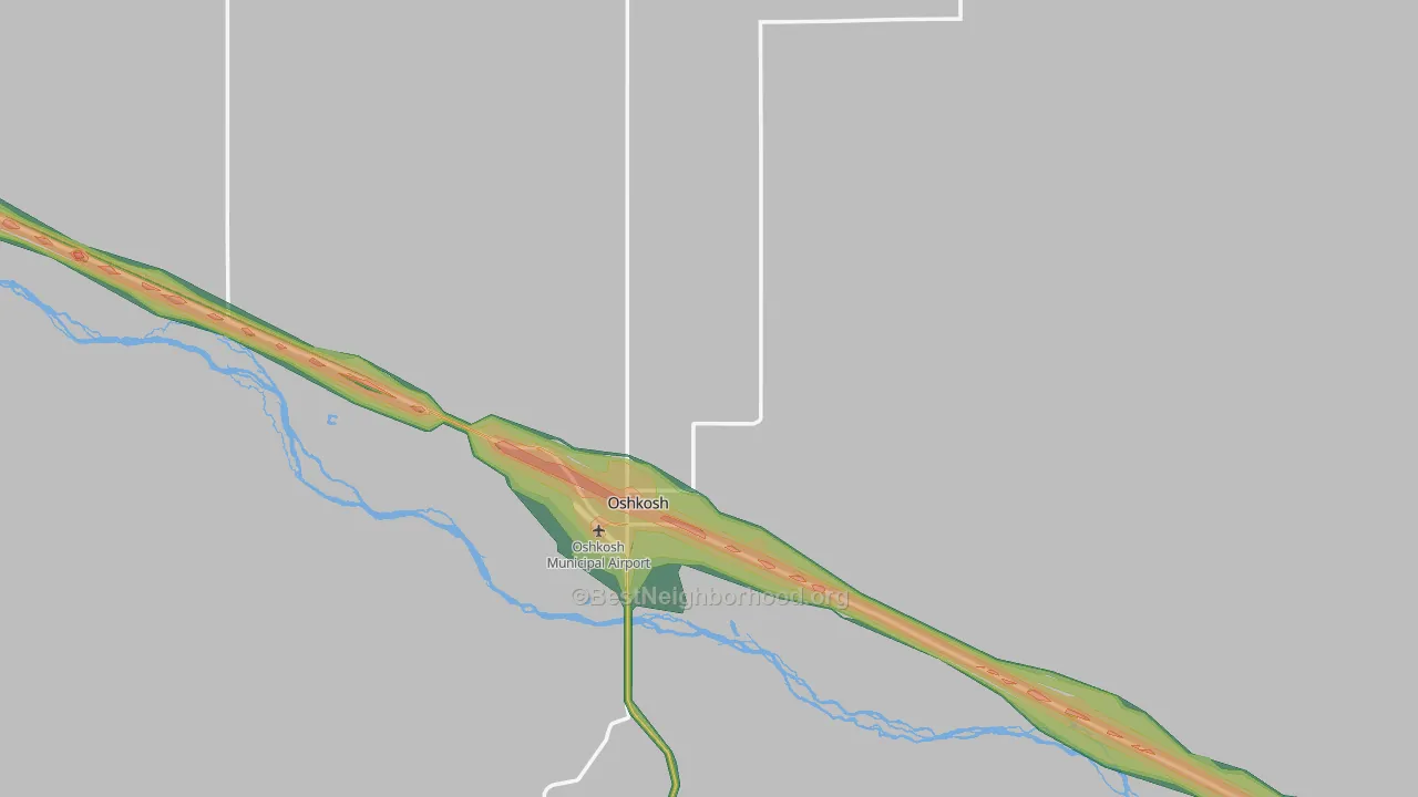 Garden County, NE Map of Noise Levels in Garden County