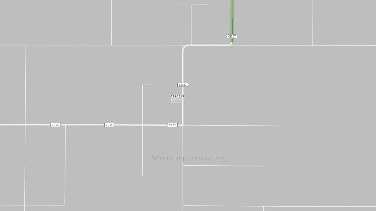 Gardena, ND Map of Noise Levels in Gardena