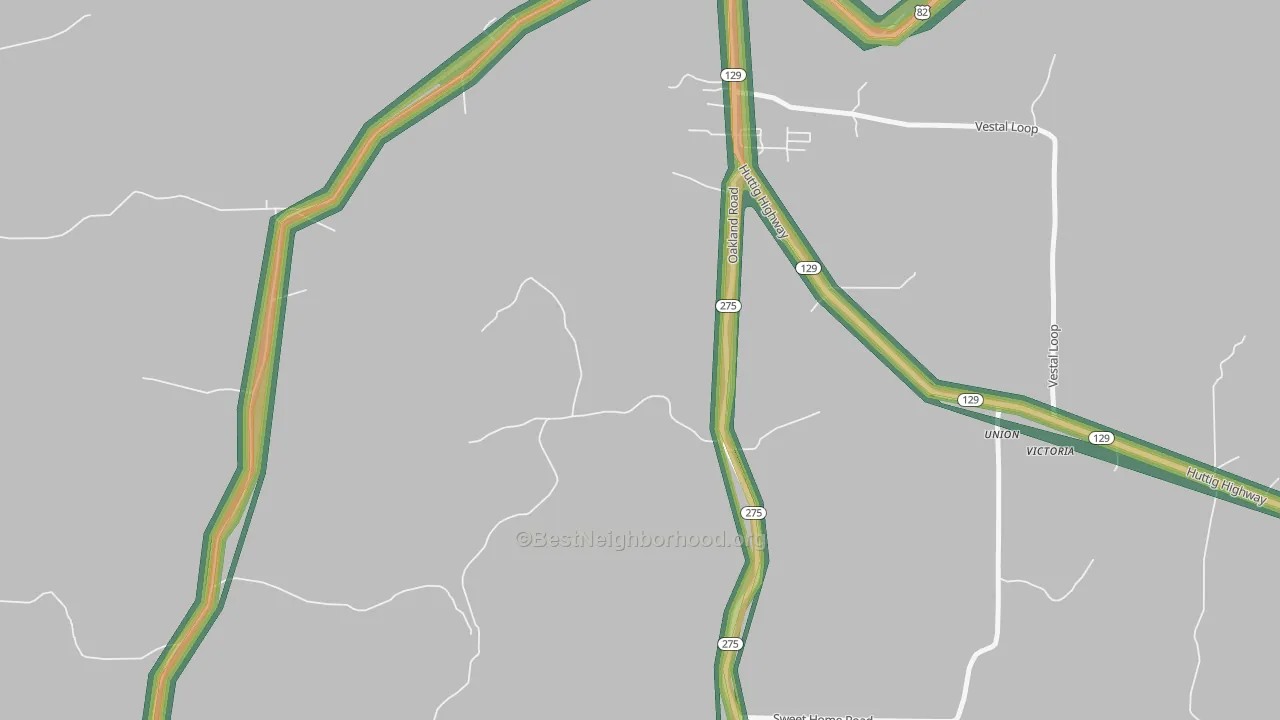 Gardner, AR Map of Noise Levels in Gardner