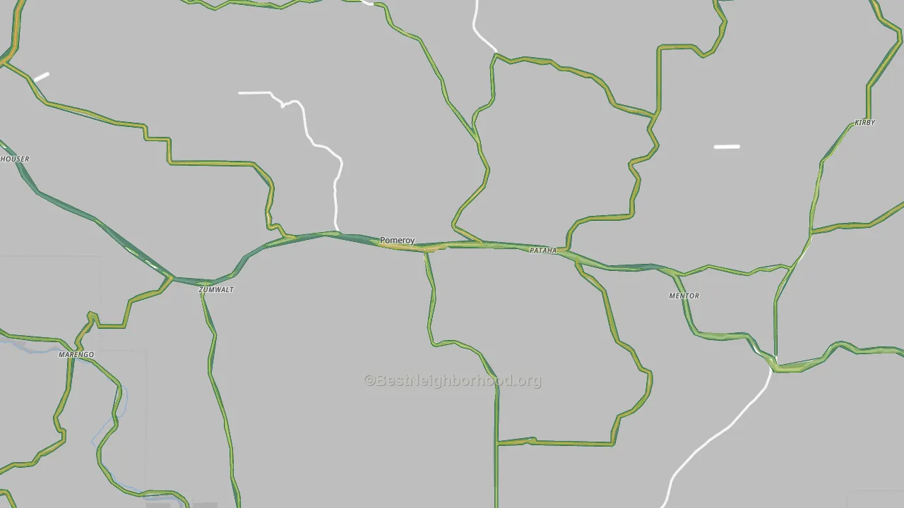 Garfield County, WA Map of Noise Levels in Garfield County