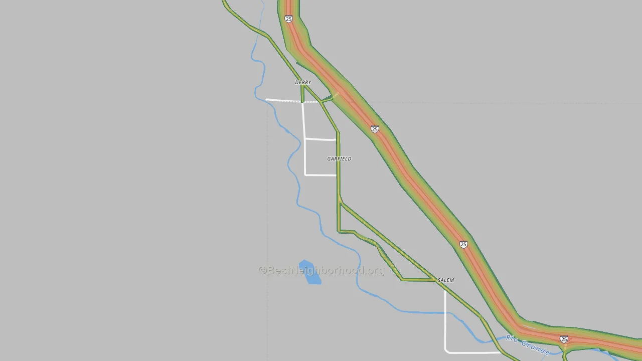 Garfield, NM Map of Noise Levels in Garfield