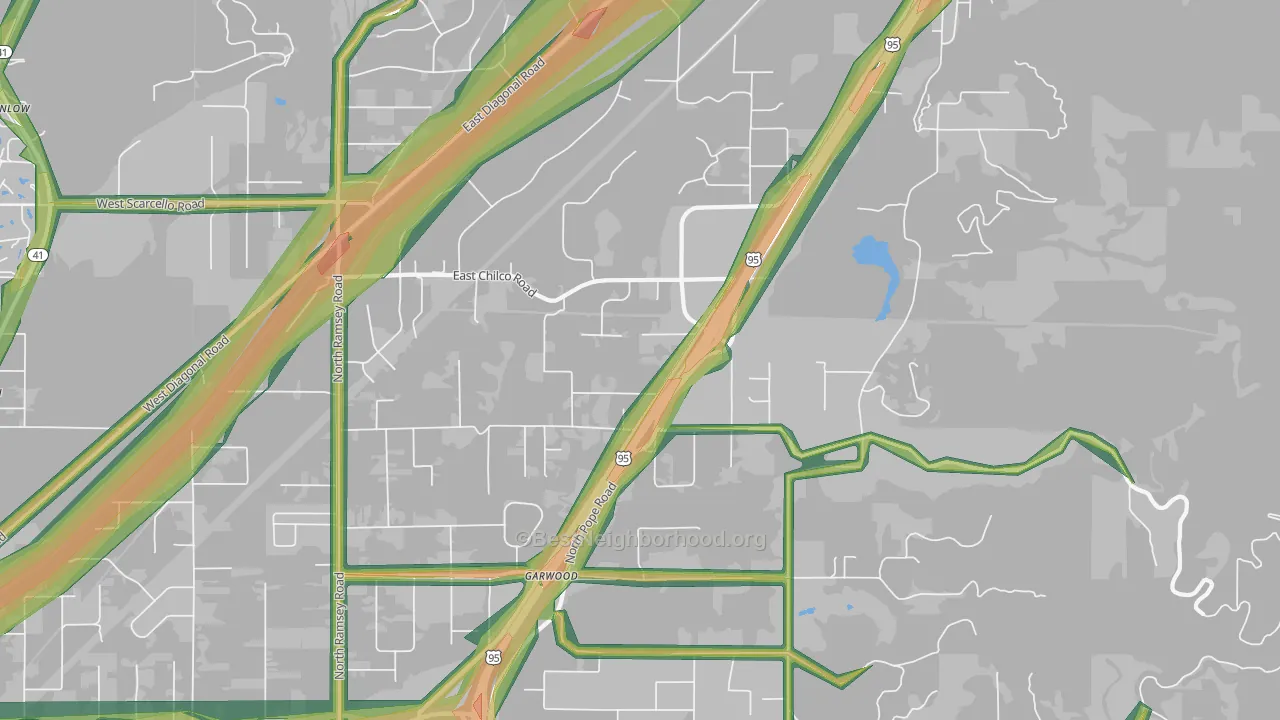 Garwood, ID Map of Noise Levels in Garwood