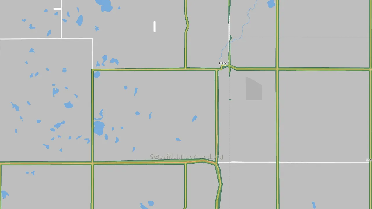 Gary, SD Map of Noise Levels in Gary